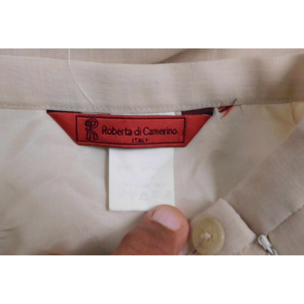 ROBERTA DI CAMERINO Beige Pleated Skirt 28 waist - Picture 4 of 6